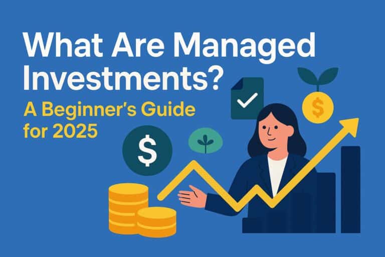 What are Managed Investments with charts and coins.