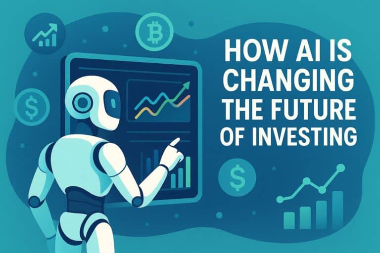 Visual representation of AI is changing the future of investing with smart algorithms and automated financial analysis.